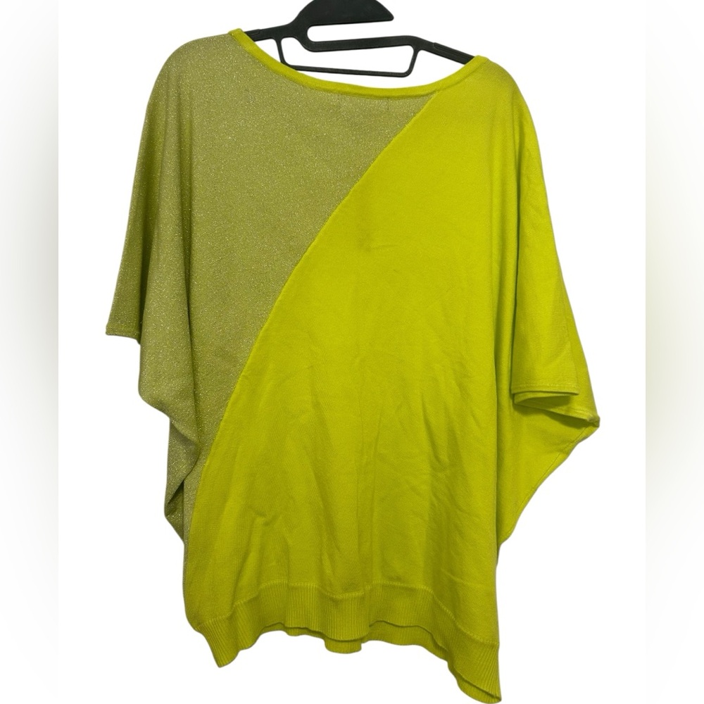 Grace Elements Lime Asymmetrical Short Sleeve Top… - image 3